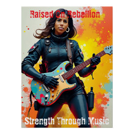 Custom Soldier Girl Gitarrist Art Inspiration Poster