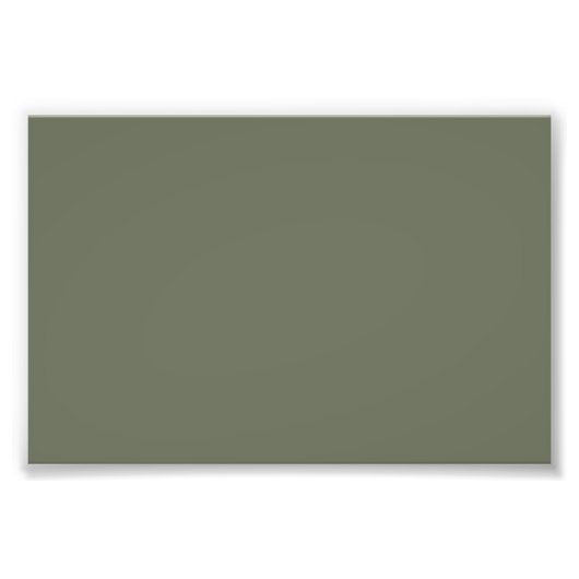 Custom Solid Moss Green Poster Print (Vorne)