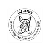 Custom Somali Cat Rücksendeadresse Gummistempel (Prägung)