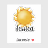 CUSTOM SOMMER SUN NAME AUFKLEBER (Blatt)