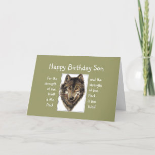 Custom Son Birthday Wolf Pack Familienangebot Karte