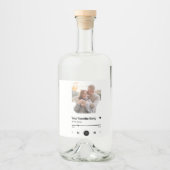 Custom Song Favorite Song One Foto Kaffee Tasse Lu Alkoholflaschenetikett (Vorderseite)