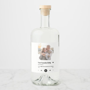 Custom Song Favorite Song One Foto Kaffee Tasse Lu Alkoholflaschenetikett