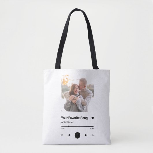 Custom Song Favorite Song One Foto Kaffee Tasse Tasche (Vorderseite)