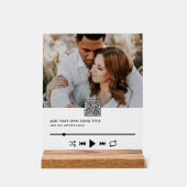 Custom Song Plaque Foto QR Code Music Video Link Acrylschild (Vorderseite)