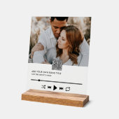 Custom Song Plaque Foto QR Code Music Video Link Acrylschild (Winkel)