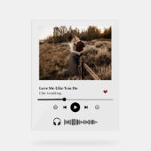 Custom Song Playlist Album Cover Acrylschild (Vorderseite)