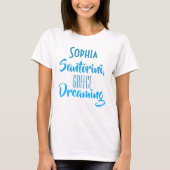 Custom "Sophia Santorini, Griechenland Dreaming" T T-Shirt (Vorderseite)
