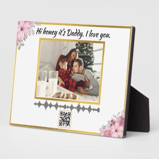 Custom Soundwave QR Code Art | Voice Recording Gif Fotoplatte (Seite)