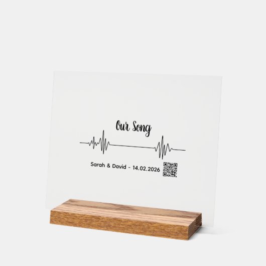 Custom Soundwave Song Acrylic Block-Personalized Acrylschild (Winkel)