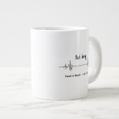 Custom Soundwave Song Code Mug-Personalized Voice  Jumbo-Tasse (Vorderseite Rechts)