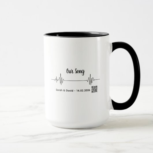 Custom Soundwave Song Code Mug-Personalized Voice  Tasse (Rechts)