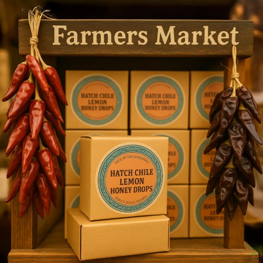 Custom Southwest Authentic Hatch Red Chile Spice Runder Aufkleber