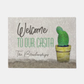 Custom Southwest Paddle Cactus Art WELCOME Fußmatte (Vorderseite)