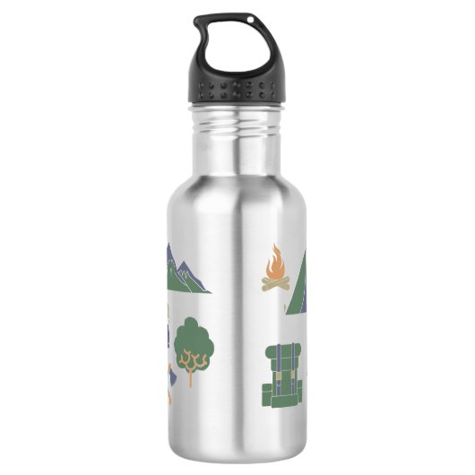 Custom Souvenir Camping Collage Campers Edelstahlflasche (Rückseite)