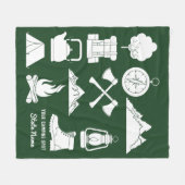 Custom Souvenir Camping Collage Campers Fleecedecke (Vorderseite (Horizontal))