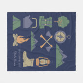 Custom Souvenir Camping Collage Campers Fleecedecke (Vorderseite (Horizontal))