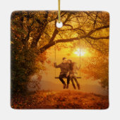 Custom Souvenir Camping Collage Campers Foto Keramikornament (Rückseite)