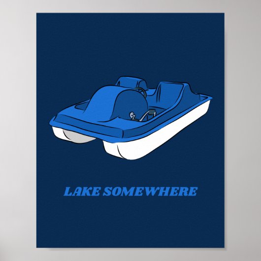 Custom Souvenir Pedal Boat Personalisiert Poster (Vorne)