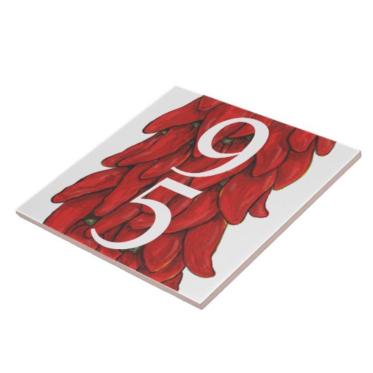 Custom Souwest Red Chili Pepper House Double # Fliese (Seite)