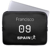 Custom Spain National Soccer Professional Mono Laptopschutzhülle (Vorderseite)