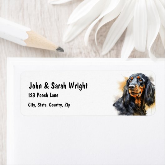 Custom Spanel Dog Address Label (Insitu)