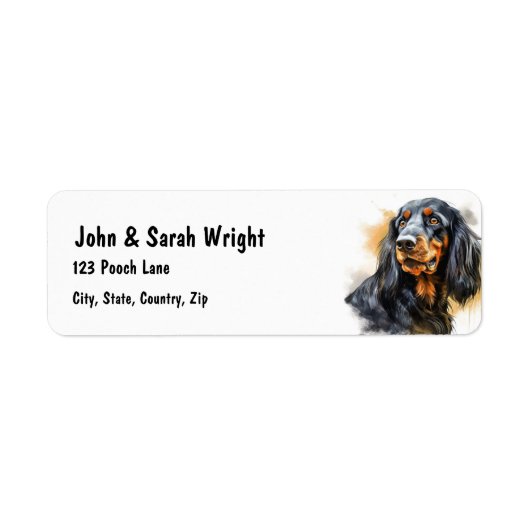 Custom Spanel Dog Address Label (Vorne)