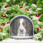 Custom Spanel Puppy Dog Foto Schneekugeln (Weihnachten)