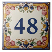 Custom Spanish Design House Number Sign Plaque Fliese (Vorderseite)