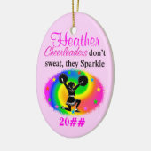 CUSTOM SPARKLING CHEERLEADER CHRISTMAS ORNANATION KERAMIK ORNAMENT (Links)