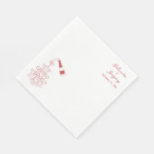 Custom Sparkling Wine Tower Doodles Wedding Serviette (Ecke)