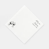 Custom Sparkling Wine Tower Doodles Wedding Serviette (Ecke)