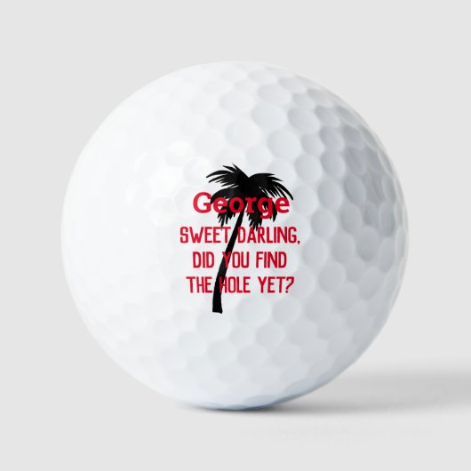 Custom Spaß Golf personalisierte Palme Golfball (Vorderseite)
