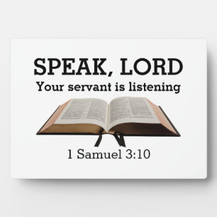 Custom SPEAK LORD Samuel Bible Verse Christlich Fotoplatte