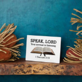 Custom SPEAK LORD Samuel Bible Verse Christlich Fotoplatte (Seite)