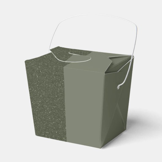Custom Speckling Moss Green Takeout Bevorzugung Bo Geschenkschachtel (Vorderseite)