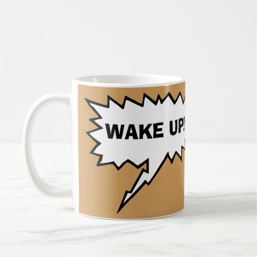 Custom Speech Balloons Funny Comic Weckte Tasse (Links)