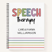Custom Speech Therapy SLP Speech Pathologe Notizblock (Vorderseite)