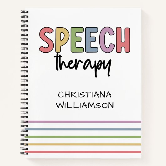 Custom Speech Therapy SLP Speech Pathologe Notizblock (Vorderseite)