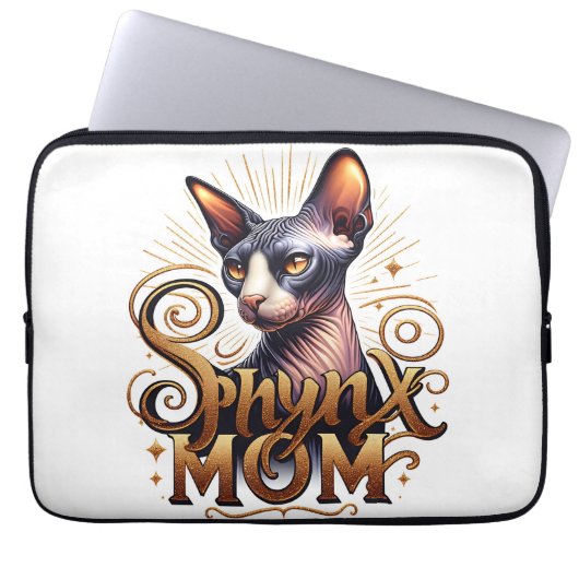 Custom Sphynx Cat Mama Muttertag Laptop Fall Laptopschutzhülle (Vorderseite)