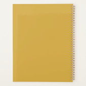 Custom Spicy Mustard Notebook | Personalisiert Planer (Rückseite)