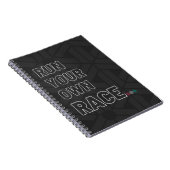 Custom Spiral Foto Notebook "Run Your Own Race" Notizblock (Rechte Seite)