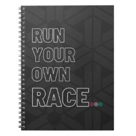 Custom Spiral Foto Notebook "Run Your Own Race" Notizblock
