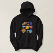 Custom Spiral Galaxy Edge Modern Black Universe Hoodie (Design vorne)