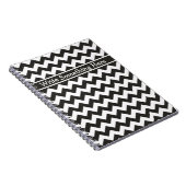 Custom Spiral Notebook Black and White Chevrons Notizblock (Rechte Seite)