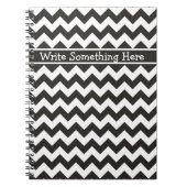 Custom Spiral Notebook Black and White Chevrons Notizblock (Vorderseite)