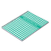 Custom Spiral Notebook, Emerald Dogzahnkahn Karo Notizblock (Linke Seite)