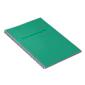 Custom Spiral Notebook, Emerald Green Geometric Notizblock (Rechte Seite)