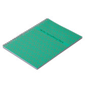 Custom Spiral Notebook, Emerald Green Geometric Notizblock (Linke Seite)