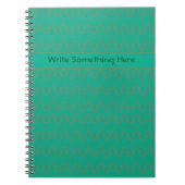 Custom Spiral Notebook, Emerald Green Geometric Notizblock (Vorderseite)